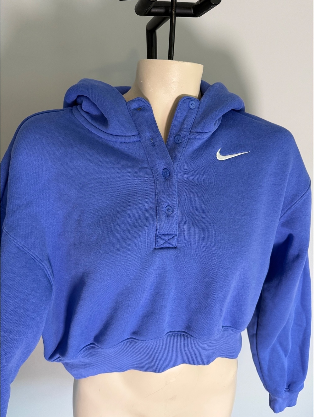 Nike Women's Cropped Hoodie in Blue XS - Picture 5 of 10